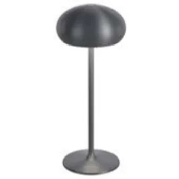 Pebble Collection Brushe Graphite Cordless Lamp - 3.5 in Dia x 9 in H - 1.9 watt