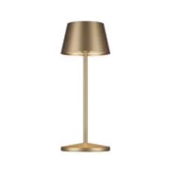 Seoul Collection Micro Metallic Rc Brushe Gold Cordless Lamp - 3 in Dia x 7.8 in H - 2.3 watt