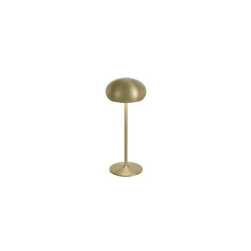 Pebble Collection Brushe Gold Cordless Lamp - 3.5 in Dia x 9 in H - 1.9 watt