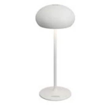 Pebble Collection White Cordless Lamp - 3.5 in Dia x 9 in H - 1.9 watt