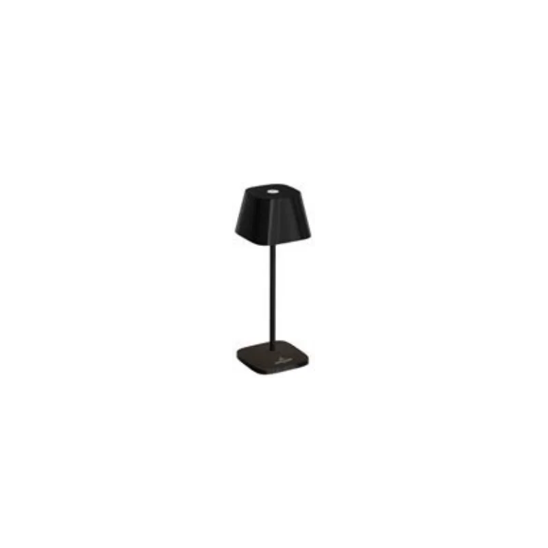 Neapel Collection Micro Rc Ceramic Black Cordless Lamp - 4 in L x 4 in W x 7.8 in