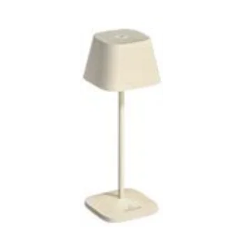Neapel Collection Micro Rc Ceramic Ivory Cordless Lamp - 4 in L x 4 in W x 7.8 in