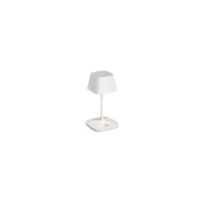 Neapel Collection Nano Ceramic White Cordless Lamp - 2.3 in Dia x 4.7 in H - 1.5 watt