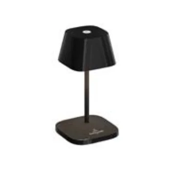 Neapel Collection Nano Ceramic Black Cordless Lamp - 2.3 in Dia x 4.7 in H - 1.5 watt