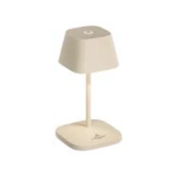 Neapel Collection Micro Rc Ceramic White Cordless Lamp - 4 in L x 4 in W x 7.8 in