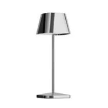 Neapel Collection Micro Metallic Rc Chrome Cordless Lamp - 3 in Dia x 7.8 in H - 2.3 watt