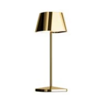 Neapel Collection Micro Metallic Rc Gold Cordless Lamp - 3 in Dia x 7.8 in H - 2.3 watt