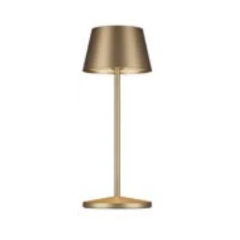 Neapel Collection Micro Metallic Rc Brushed Gold Cordless Lamp - 3 in Dia x 7.8 in H - 2.3 watt