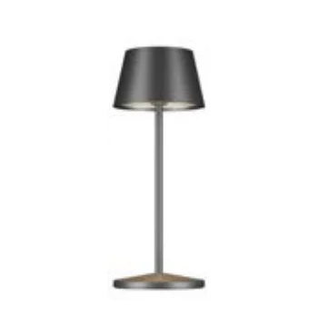 Neapel Collection Micro Metallic Rc Brushed Graphite Cordless Lamp - 3 in Dia x 7.8 in H - 2.3 watt