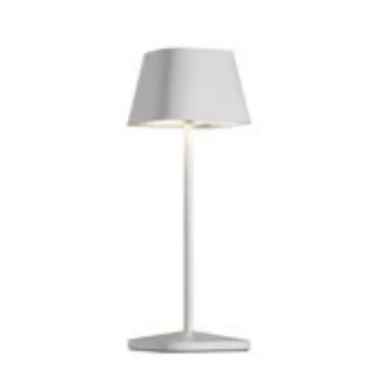 Neapel Collection Micro Rc White Cordless Lamp - 3 in Dia x 7.8 in H - 2.3 watt