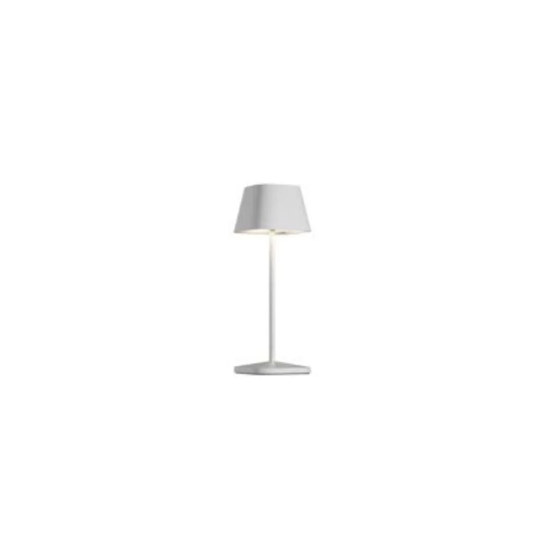 Neapel Collection Micro Rc White Cordless Lamp - 3 in Dia x 7.8 in H - 2.3 watt