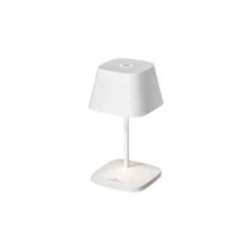Neapel 2.0 Collection Rc Ceramic White Cordless Lamp - 4 in L x 4 in W x 7.8 in H - 2.2 watt