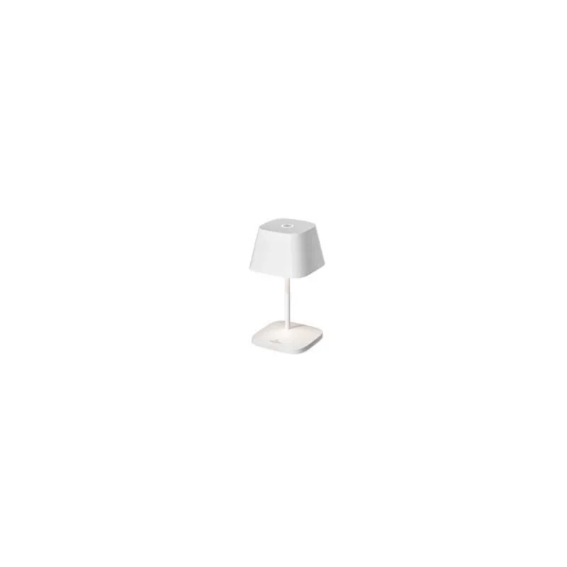 Neapel 2.0 Collection Rc Ceramic White Cordless Lamp - 4 in L x 4 in W x 7.8 in H - 2.2 watt