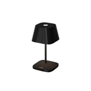 Neapel 2.0 Collection Rc Ceramic Black Cordless Lamp - 4 in L x 4 in W x 7.8 in