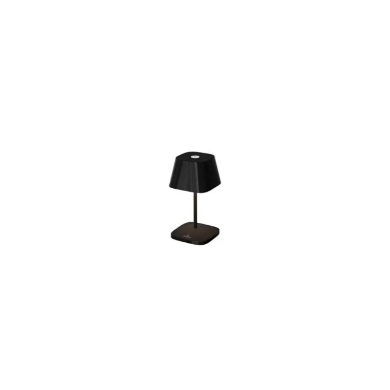 Neapel 2.0 Collection Rc Ceramic Black Cordless Lamp - 4 in L x 4 in W x 7.8 in