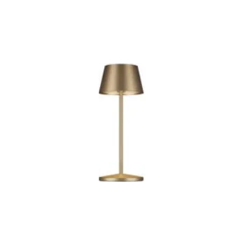 Neapel 2.0 Collection Rc Brushed Gold Cordless Lamp - 4 in L x 4 in W x 7.8 in H - 2.2 watt