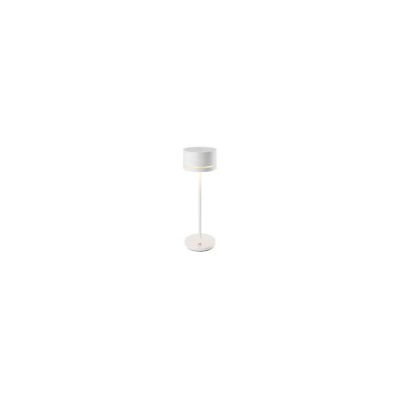 Monza Collection White Cordless Lamp - 2.7 in Dia x 9.25 in H