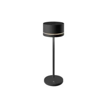 Monza Collection Black Cordless Lamp - 2.7 in Dia x 9.25 in H