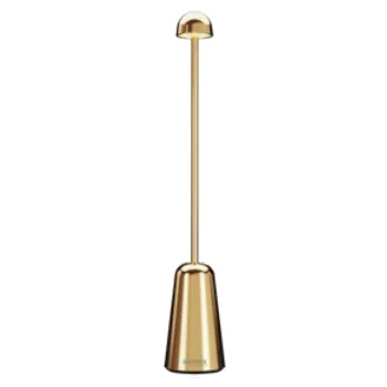 Minimax Collection Metallic Gold Cordless Lamp - 2 in Dia x 11.8 in H - 1.8 watt