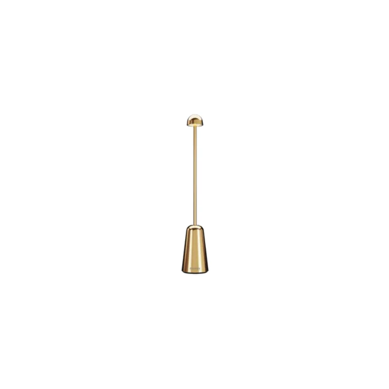 Minimax Collection Metallic Gold Cordless Lamp - 2 in Dia x 11.8 in H - 1.8 watt