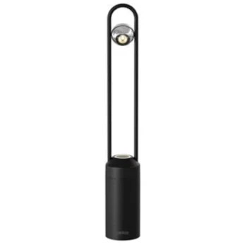 Minimal Collection Black/Chrome Cordless Lamp - 1.7 in Dia x 12 in H - 2 watt
