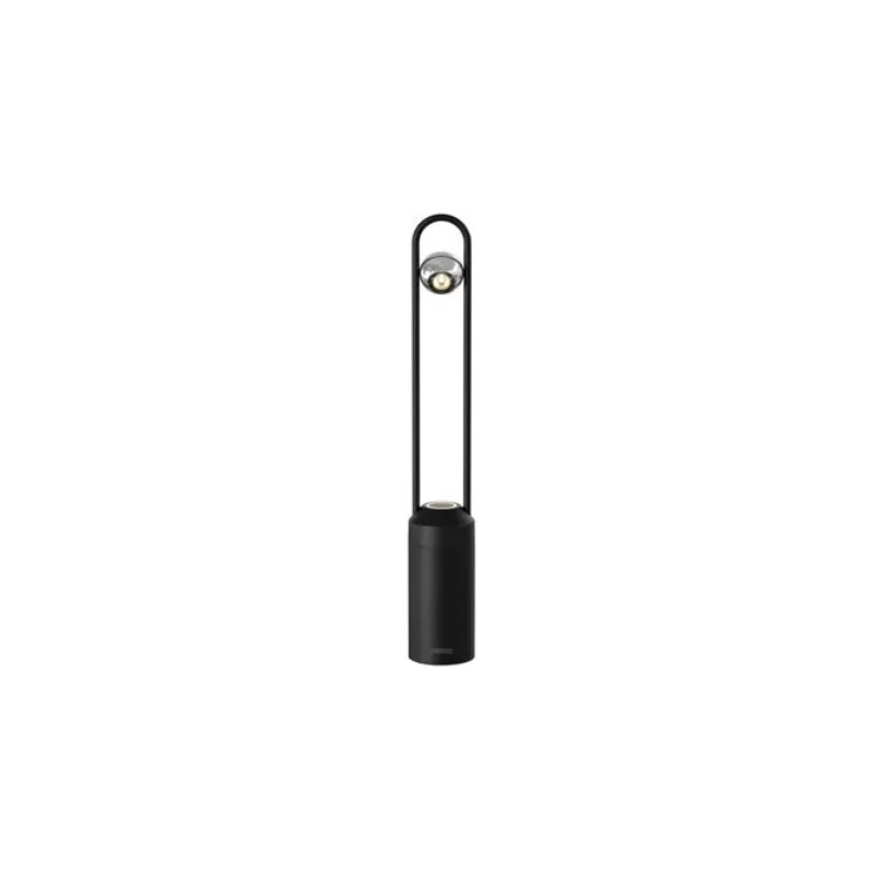Minimal Collection Black/Chrome Cordless Lamp - 1.7 in Dia x 12 in H - 2 watt