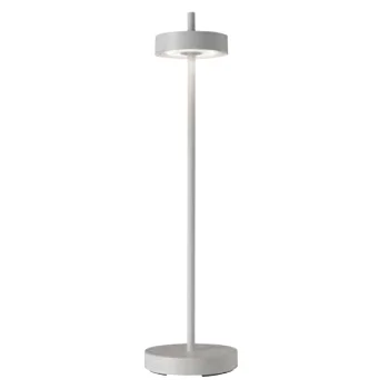 Essence Collection White Cordless Lamp - 4.5 in Dia x 13 in H