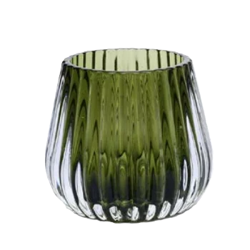 Vincenza Collection Votive Green - 3.3 in Dia x 3 in H - Set of 24