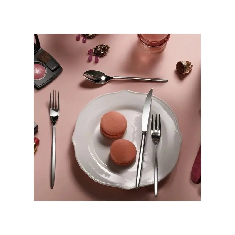 Pintinox Stainless Steel Elegant Olivia Mystique Pastry Fork - Set of 24