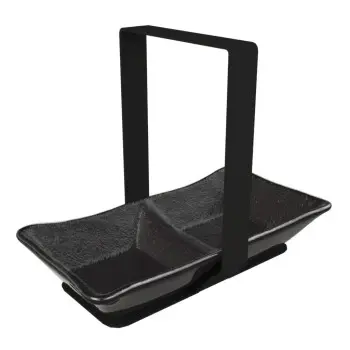 My Glass Studio Nut Bowl, Black - Set of 4 - 19.7 x 10.3 x 15.0 cm