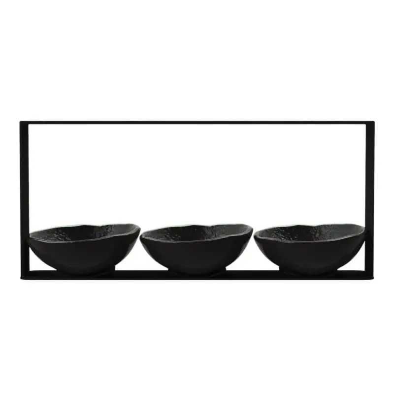 My Glass Studio Nut Bowl, Black - Set of 4 - 31.0 x 6.0 x 14 cm My Glass Studio Nut Bowl, Black - Set of 4 - 31.0 x 6.0 x 14 cm