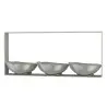 My Glass Studio Chip Dip Server, Grey - Set of 4 - 31.0 x 6.0 x 14 cm