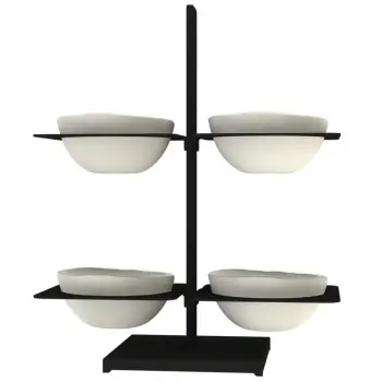 My Glass Studio Nut Bowl, Cream - Set of 2 - 20.8 x 10.7 x 25.1 cm