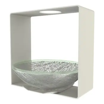 My Glass Studio Nut Bowl, Grey - Set of 2 - 14.4 x 13.8 x 13.7 cm