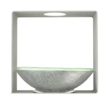 My Glass Studio Nut Bowl, Grey - Set of 2 - 14.4 x 13.8 x 13.7 cm