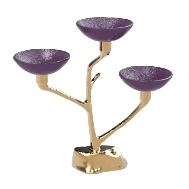My Glass Studio Nut Bowl, Purple - Set of 4 - 37.0 x 15.0 x 34 cm