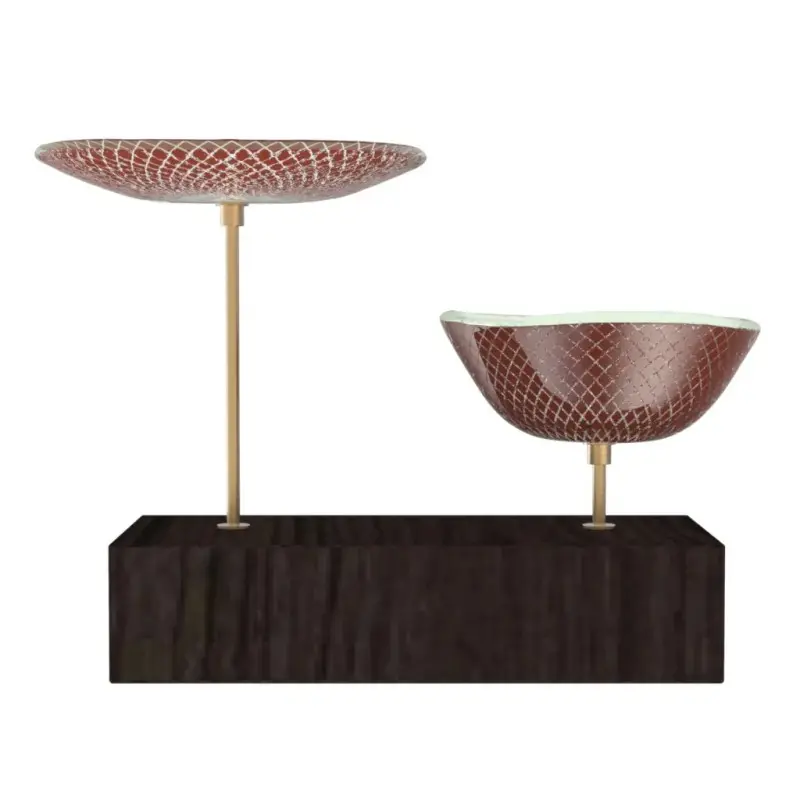 My Glass Studio Nut Bowl, Dark Red - Set of 4 - 17.5 x 8.0 x 15.0 cm My Glass Studio Nut Bowl, Dark Red - Set of 4 - 17.5 x 8.0 x 15.0 cm