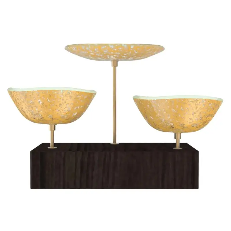 My Glass Studio Nut Bowl, Gold - Set of 4 - 17.5 x 11.0 x 15.0 cm My Glass Studio Nut Bowl, Gold - Set of 4 - 17.5 x 11.0 x 15.0 cm