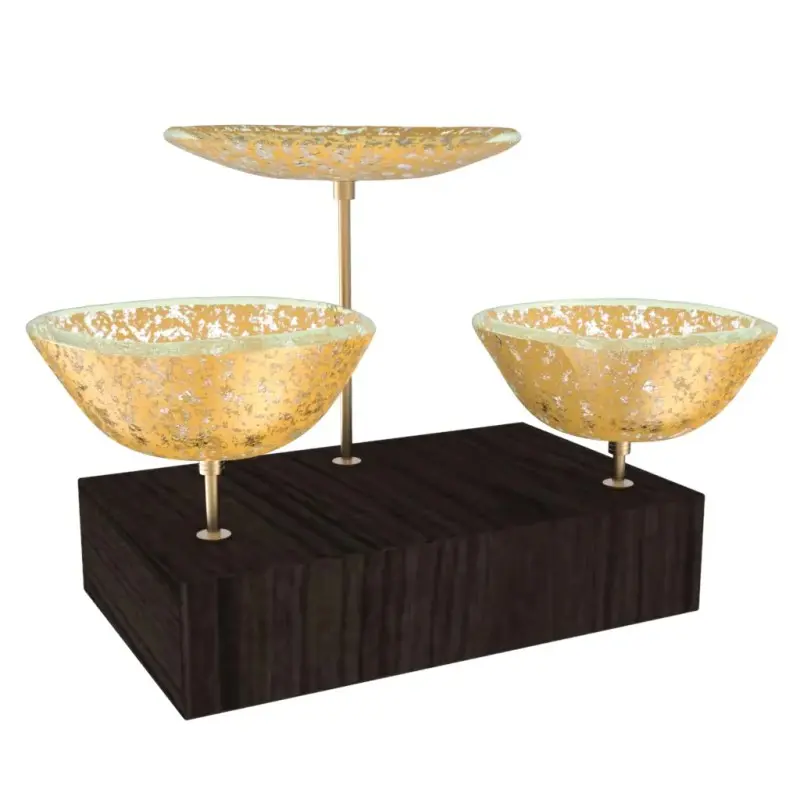 My Glass Studio Nut Bowl, Gold - Set of 4 - 17.5 x 11.0 x 15.0 cm My Glass Studio Nut Bowl, Gold - Set of 4 - 17.5 x 11.0 x 15.0 cm