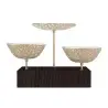 My Glass Studio Nut Bowl, Beige - Set of 4 - 17.5 x 11.0 x 15.0 cm