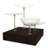 My Glass Studio Petit Fours Stand, Clear - Set of 4 - 21.5 x 21.5 x 19 cm
