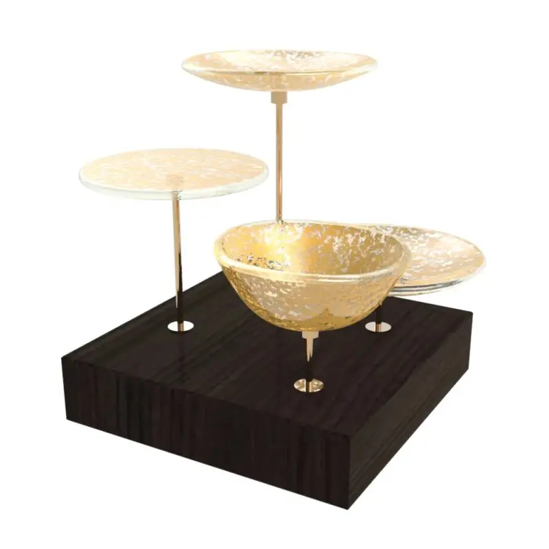 My Glass Studio Nut Bowl, Gold - Set of 4 - 21.5 x 21.5 x 19 cm My Glass Studio Nut Bowl, Gold - Set of 4 - 21.5 x 21.5 x 19 cm