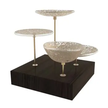 My Glass Studio Nut Bowl, Beige - Set of 4 - 21.5 x 21.5 x 19 cm