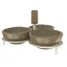My Glass Studio Nut Bowl, Green - Set of 4 - Dia: 16 cm, H: 9 cm
