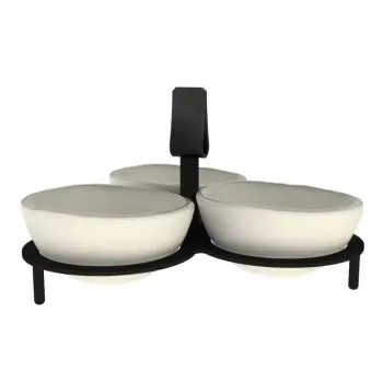 My Glass Studio Nut Bowl, Cream - Set of 4 - Dia: 16 cm, H: 9 cm