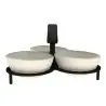 My Glass Studio Nut Bowl, Cream - Set of 4 - Dia: 16 cm, H: 9 cm