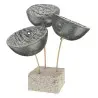 My Glass Studio Nut Bowl, Grey - Set of 3 - Dia: 15 cm, H: 18 cm
