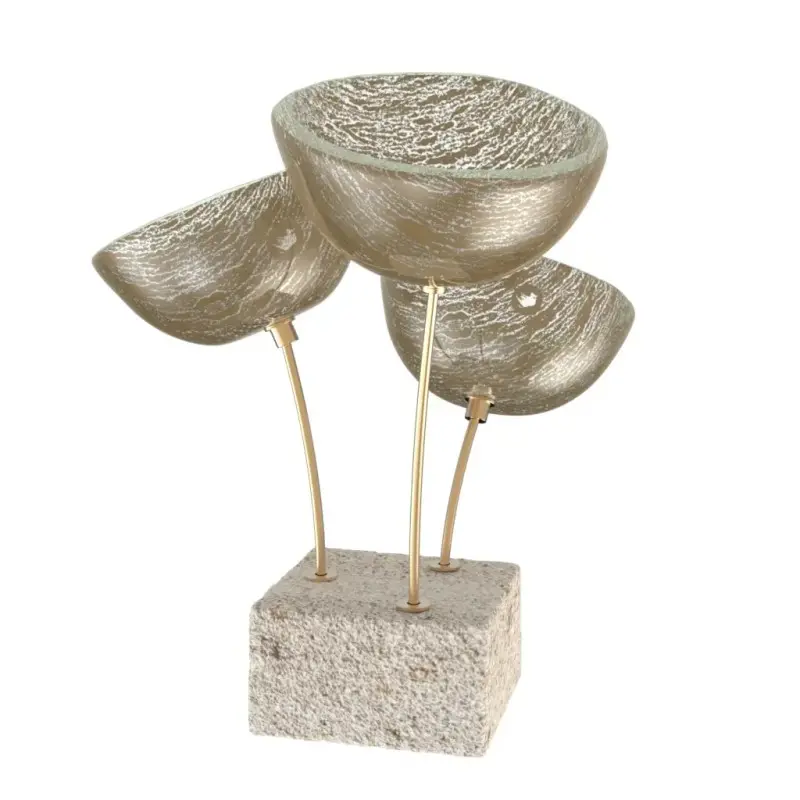 My Glass Studio Nut Bowl, Green - Set of 2 - Dia: 15 cm, H: 18 cm