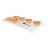 My Glass Studio Dip Bowl Set, Copper - Set of 6 - 28.5 x 15.5 x 3 cm