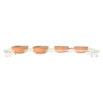 My Glass Studio Dip Bowl Set, Copper - Set of 6 - 28.5 x 15.5 x 3 cm